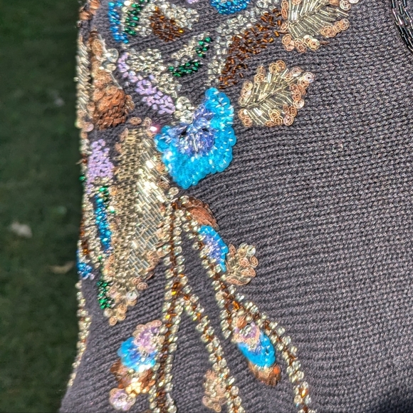 Vintage - black beaded sweater - Picture 4 of 8